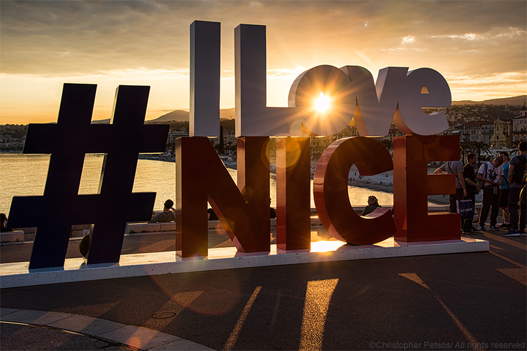 Hashtag I love Nice print by Christopher Petsos