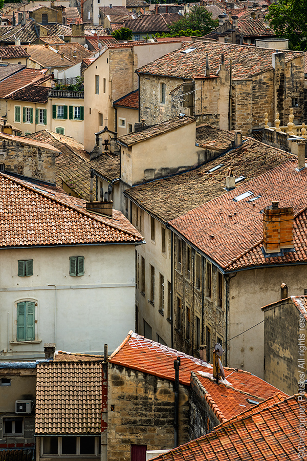 Rooftops of Avignon France by Chris Petsos