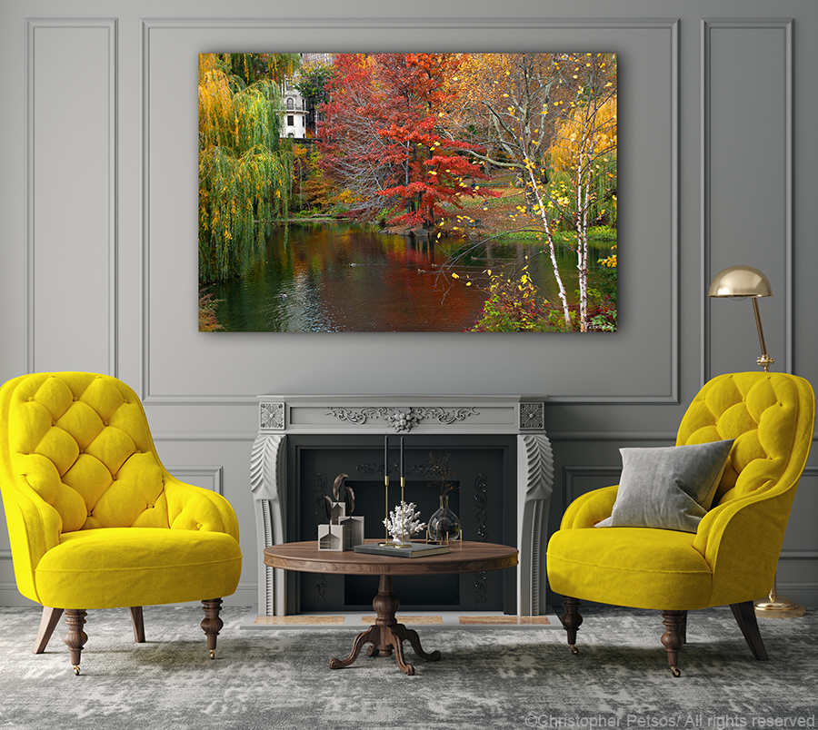 fine art print of Central Park in Autumn by Christopher Petsos