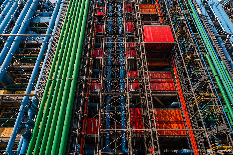pompidou center colorful architectural photo by christopher petsos